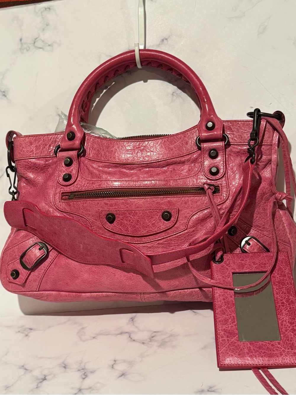 Balenciaga City pink moto First bag Sorbet PRISTINE